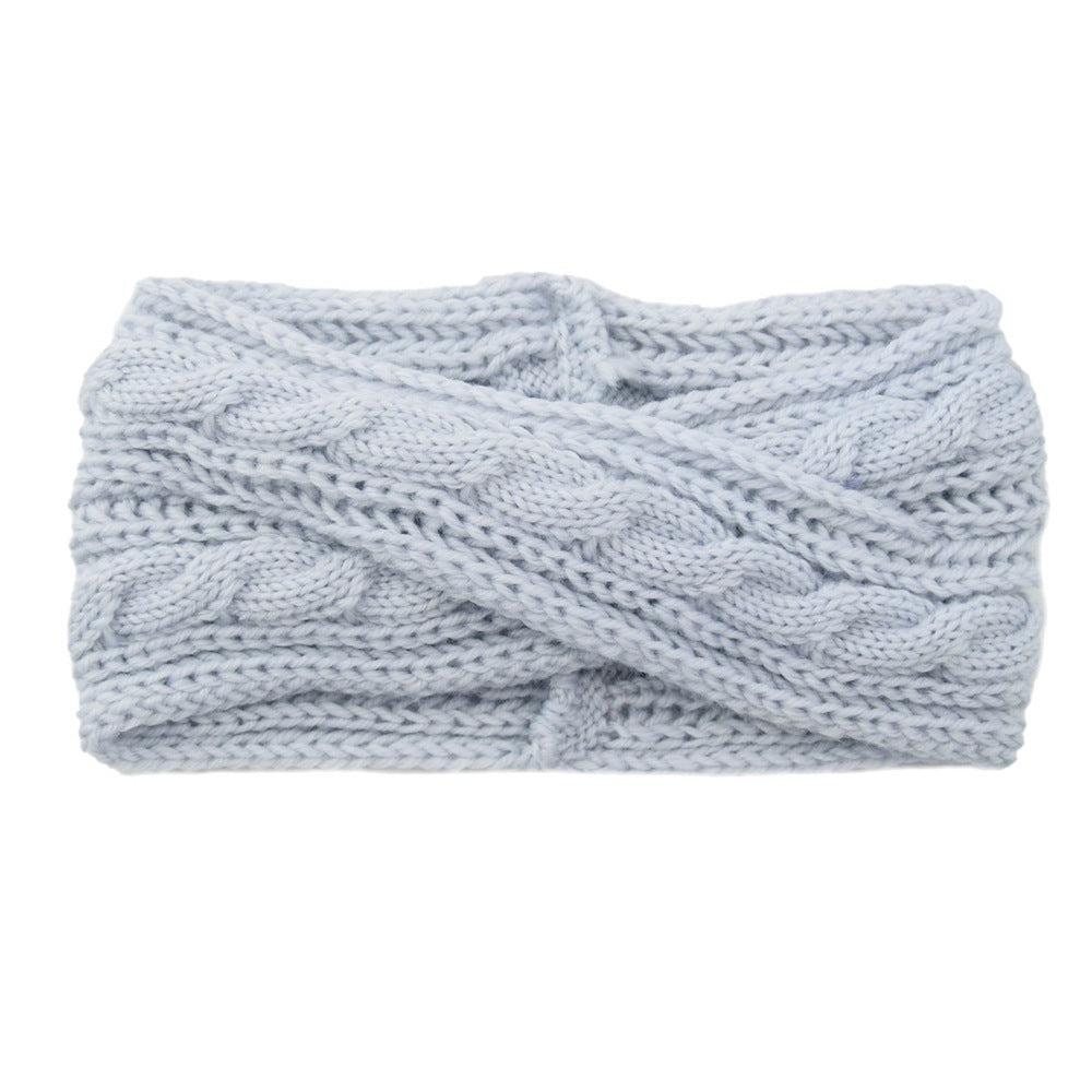 European And American Knitting Twist Cross Wool Hair Band