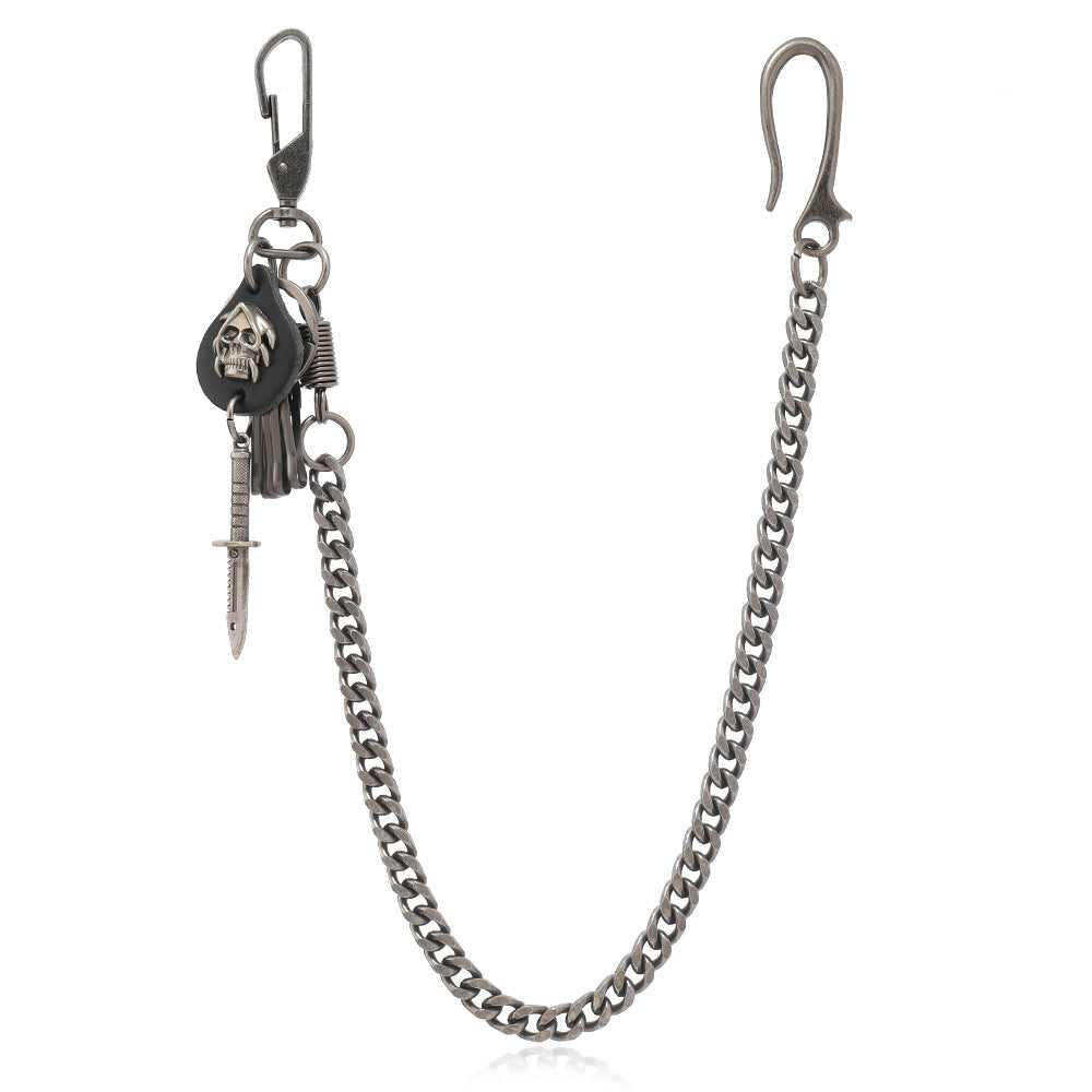 Ghost Bayonet Dagger Pendant Jeans Waist Chain