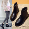 Korean style square heel round toe fashion boots