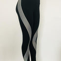 Reflective Leggings Glow in the Dark Night Light Laser Stripes Fitness Yoga Pants Tights Tracksuit Women