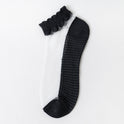 Thin Cotton Bottom Crystal Glass Silk Breathable Socks