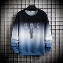 Round Neck Loose Trendy Brand Gradient Men's Clothes