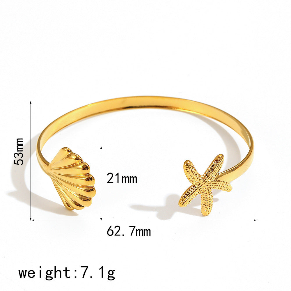 Starfish Shell Titanium Steel Bracelet Female Fashion