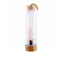 Crystal Infused Elixir Glass & Bamboo Water Bottle