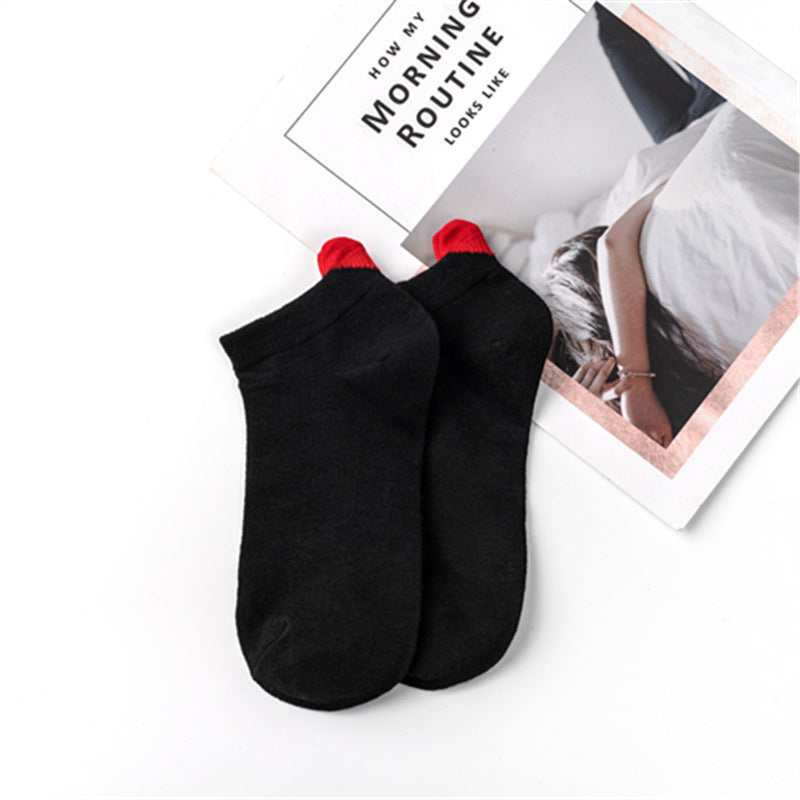 Women's Socks Springsummer Solid Color Korean Style Three-dimensional