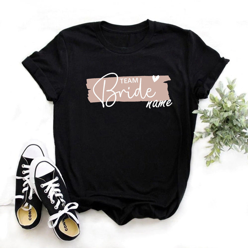 Women's Printed Short-sleeved T-shirt For Pre-wedding Bachelor Party