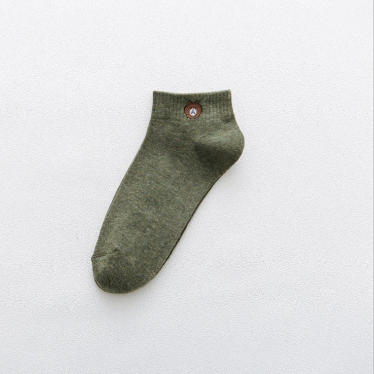 Women's Fashion Simple Cute Bear Socks