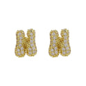 18K Brass Balloon Bubble Zircon Small Size Stud Earrings