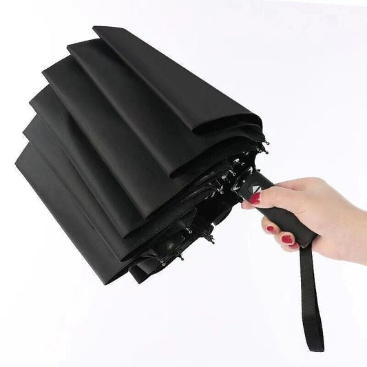 12 Ribs Strong Automatic Umbrella Windproof Stormproof Compact Folding Umbrella