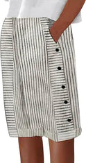 Women's Comfortable Striped Casual Shorts