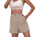 Cotton And Linen Loose Pants Casual Women's Elastic Waist Wide Leg Shorts