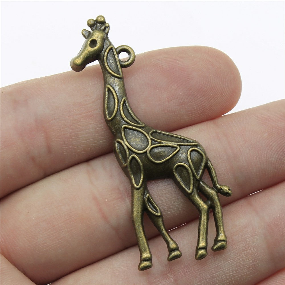 Ancient Zinc Alloy Accessories Cute Animal Giraffe Pendant