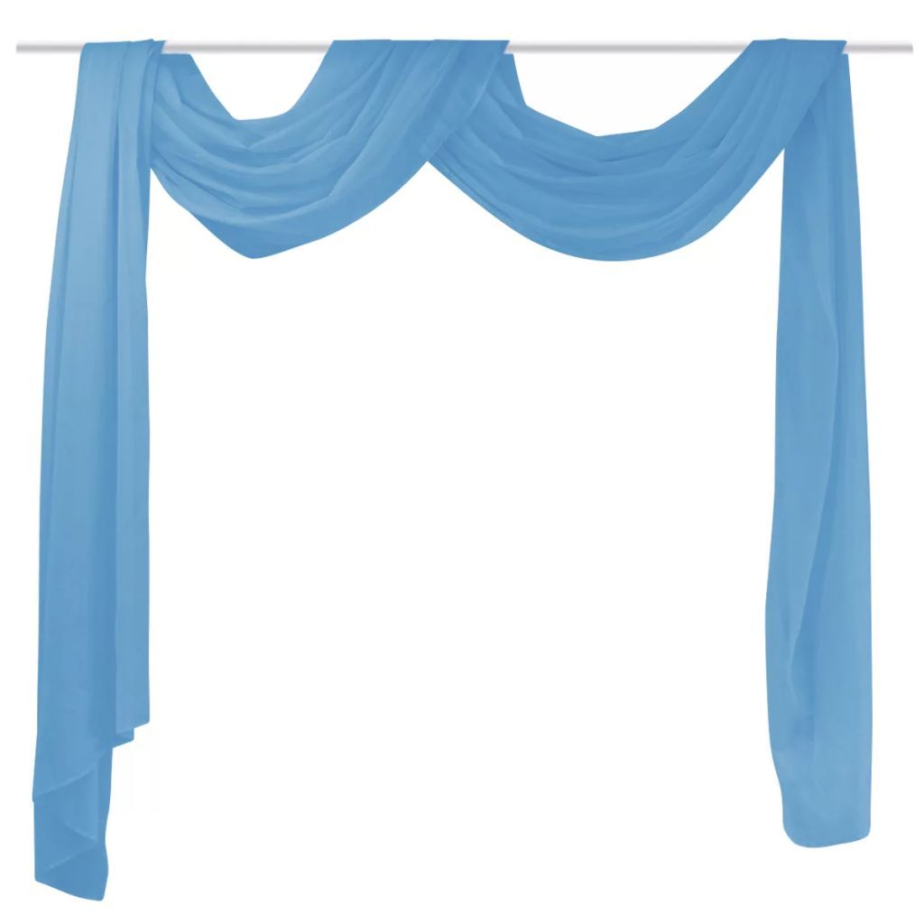 Sheer Voile Drape 140 x 600 cm Turquoise