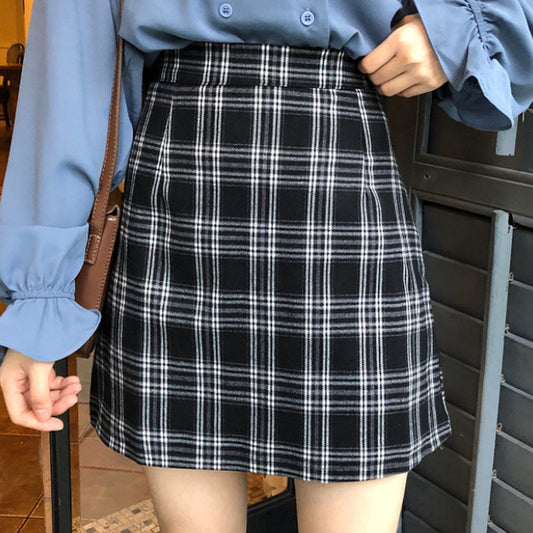 High Waist A-line Bag Hip Skirt Student All-match