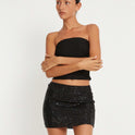 Irregular Size Sequin Fashion Miniskirt
