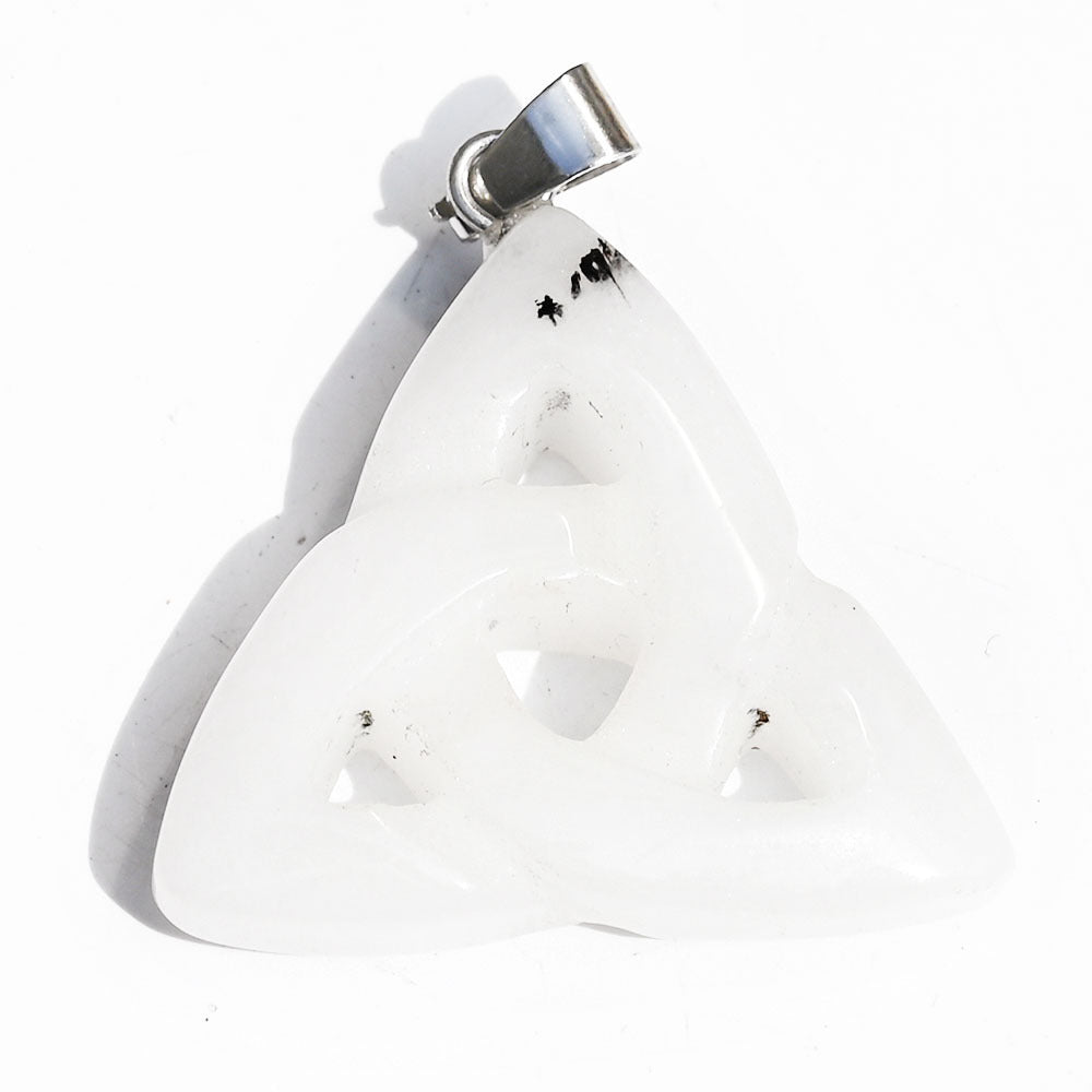 Natural Crystal Stone Celtic Knot Pendant Ornaments