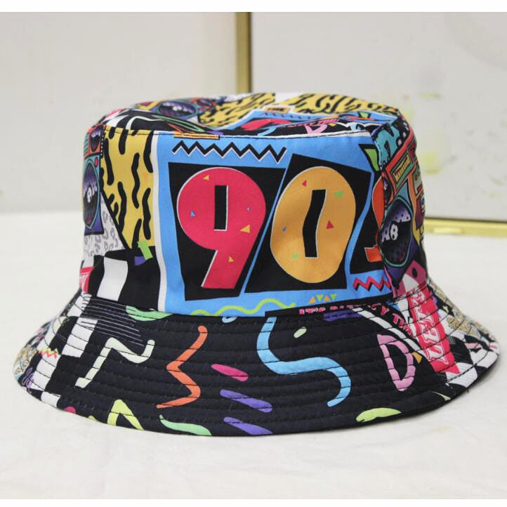 Versatile Geometric Graffiti Retro Fisherman Hat