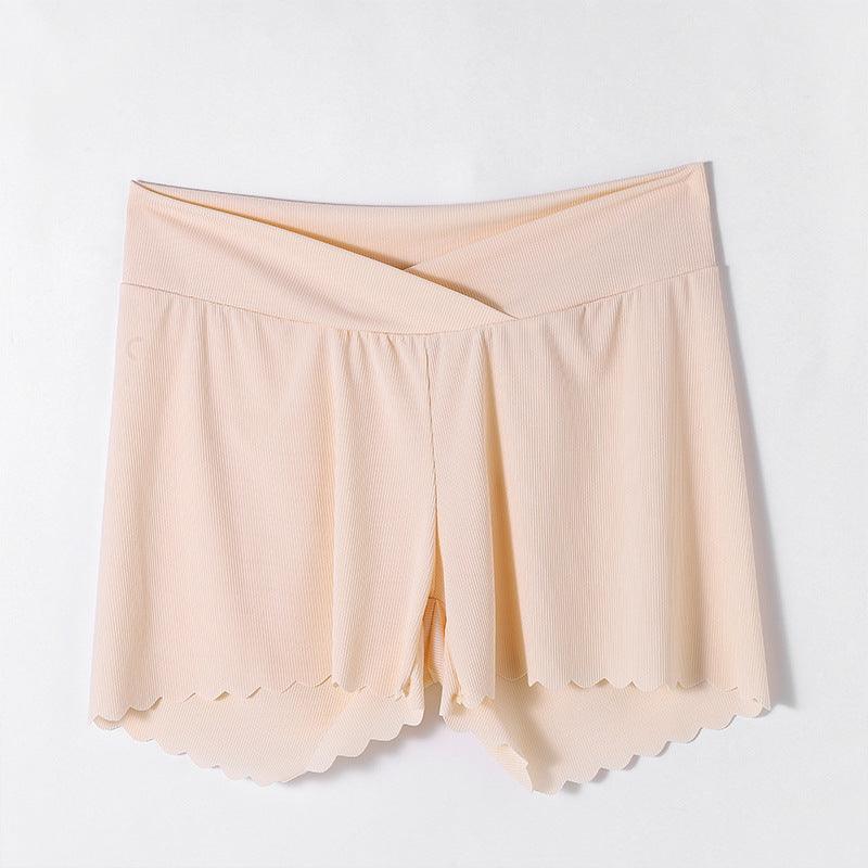 Pregnant Women's Safety Pants Summer Thin Low Waist Wide Leg Anti-exposure Shorts