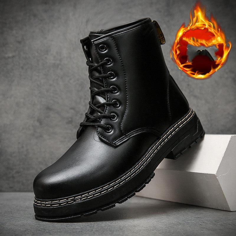 New Style Military Boots British Style Black Men's Leather Boots