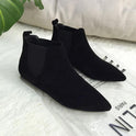 Martin Boots Black British Style Thick Heel Frosted Female Boots