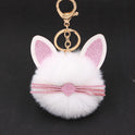 Personalized Ears Kitten Beard Plush Cute Keychain