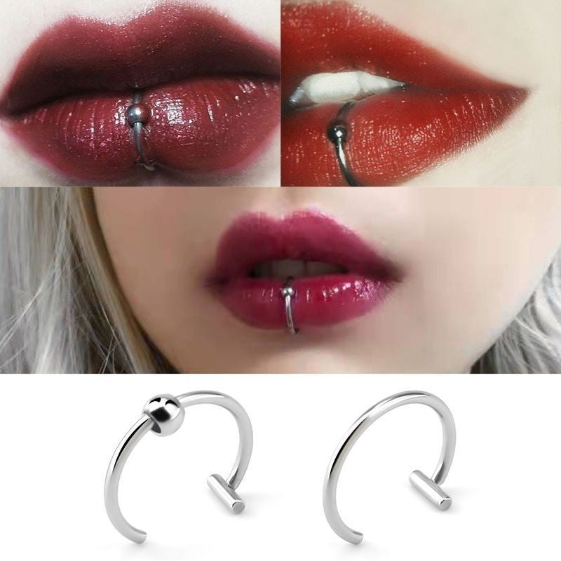 Stainless Steel Non-piercing Fake Lip Ring Labret