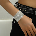 Women's Diamond Elastic Bracelet Wrist Ring Gems