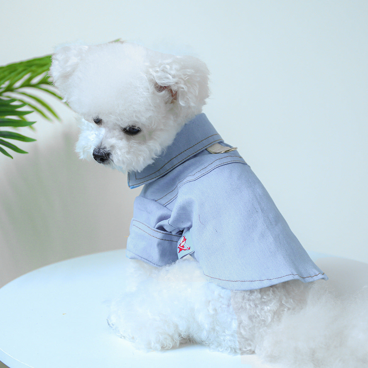 Pet Dog Cat Clothes Simple Denim Shirt