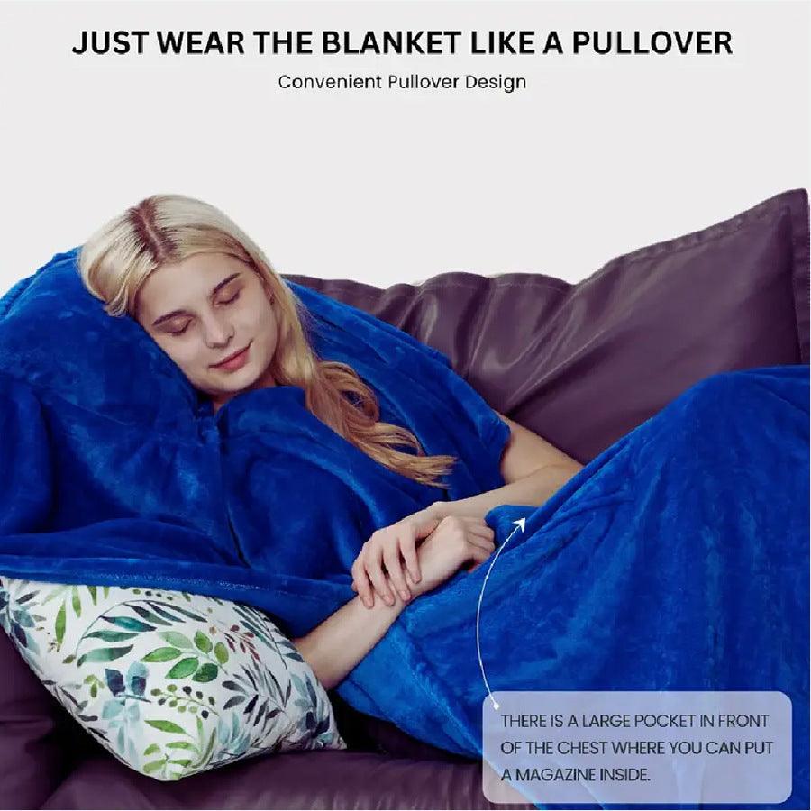 Car Airable Cover Flannel Soft And Comfortable Lazy Blanket With Pillow