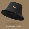 Plush Bonnet Children's Thickened Warm Bucket Bucket Hat Autumn And Winter Fisherman Hat