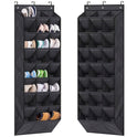 24Pocket Hanging Shoe Holder Storage Box Over Door Rack Hanger Closet Organizer.