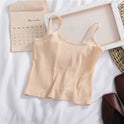 Pure Color Wild Knitted Leaf Small Camisole Women