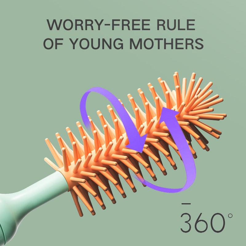 Electric Silicone Bottle Brush 360 Degree Rotating Baby Pacifier Cup Pacifier Cleaning Brush Set With Lithium Battery