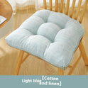 Cotton And Linen Chair Cushion Thickened Non-slip Corduroy Pearl