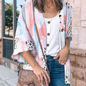Fashion Flower Print Shirt Jacket Women Top