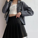 Japanese High Waist Pleated Women's Summer Skirt