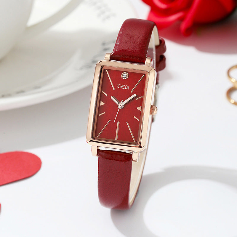 Retro Style Small Square Plate Women's Watch