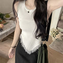 Women's Pure Color Halter Strap Elegant Knitted Sleeveless Top