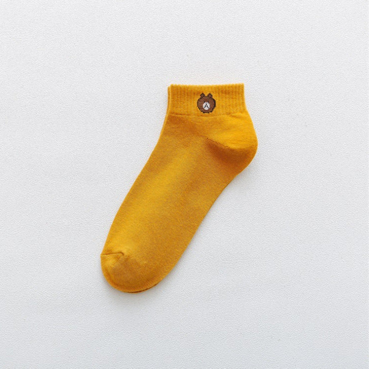 Women's Fashion Simple Cute Bear Socks