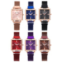 Square Simple Temperament Magnetic Snap Diamond Women's Watch