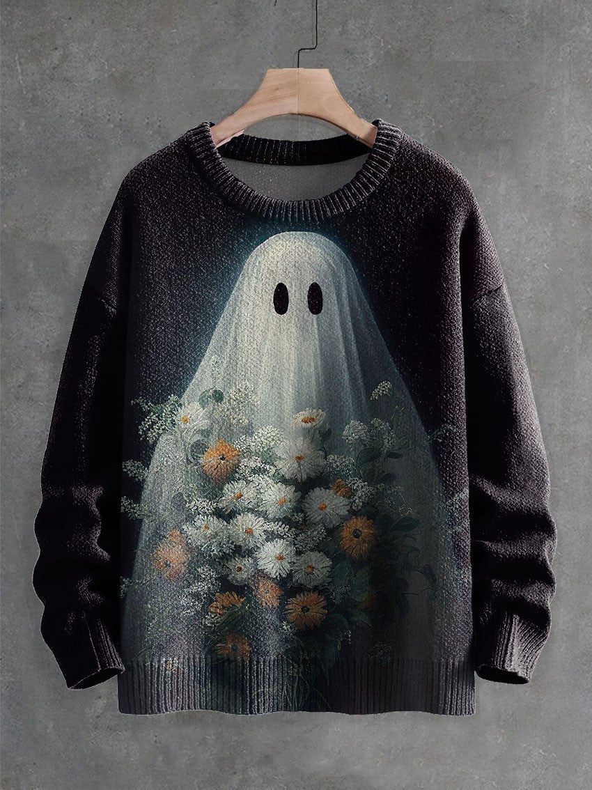 Halloween Ghost Pattern Horror Printed Sweater