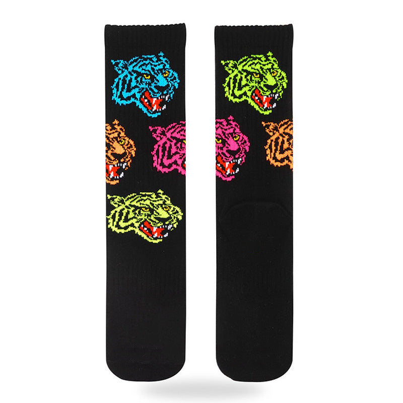 Street Sport Letters Japanese Trendy Socks Creative Tube Socks