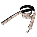 Christmas Pet Hand Holding Traction Rope Plaid Stripe Extension Strap