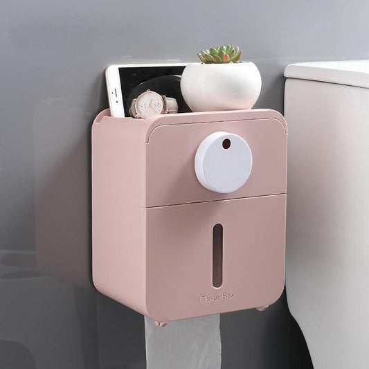 Wall-mounted toilet towel box