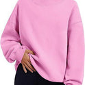 Casual Style Fleece Shirt Thick Half Turtleneck Loose Women's Sweater