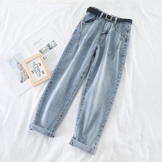 Loose Radish Pants Women's High-waisted Slim Straight Daddy Pants Trend