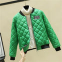 Korean Style Slim Shorts Stand-collar Stitching Cotton Jacket