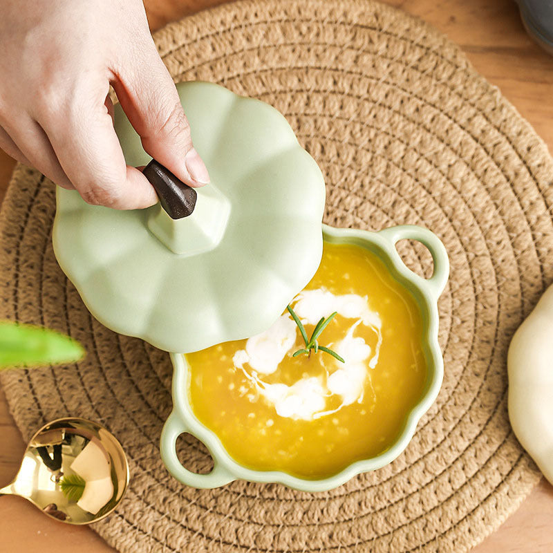 Ceramic Baking Bowl With Two Ears Insulated From Water