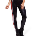 Women's Digital Printed Striped Skinny Leggings