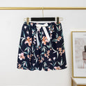 Women's Cotton Silk Pajama Pants Summer Thin Shorts Loose Casual
